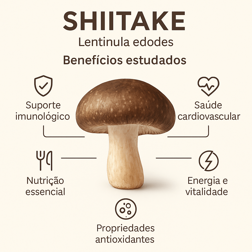 Shiitake: benefícios estudados e como escolher um extrato de&nbsp;qualidade